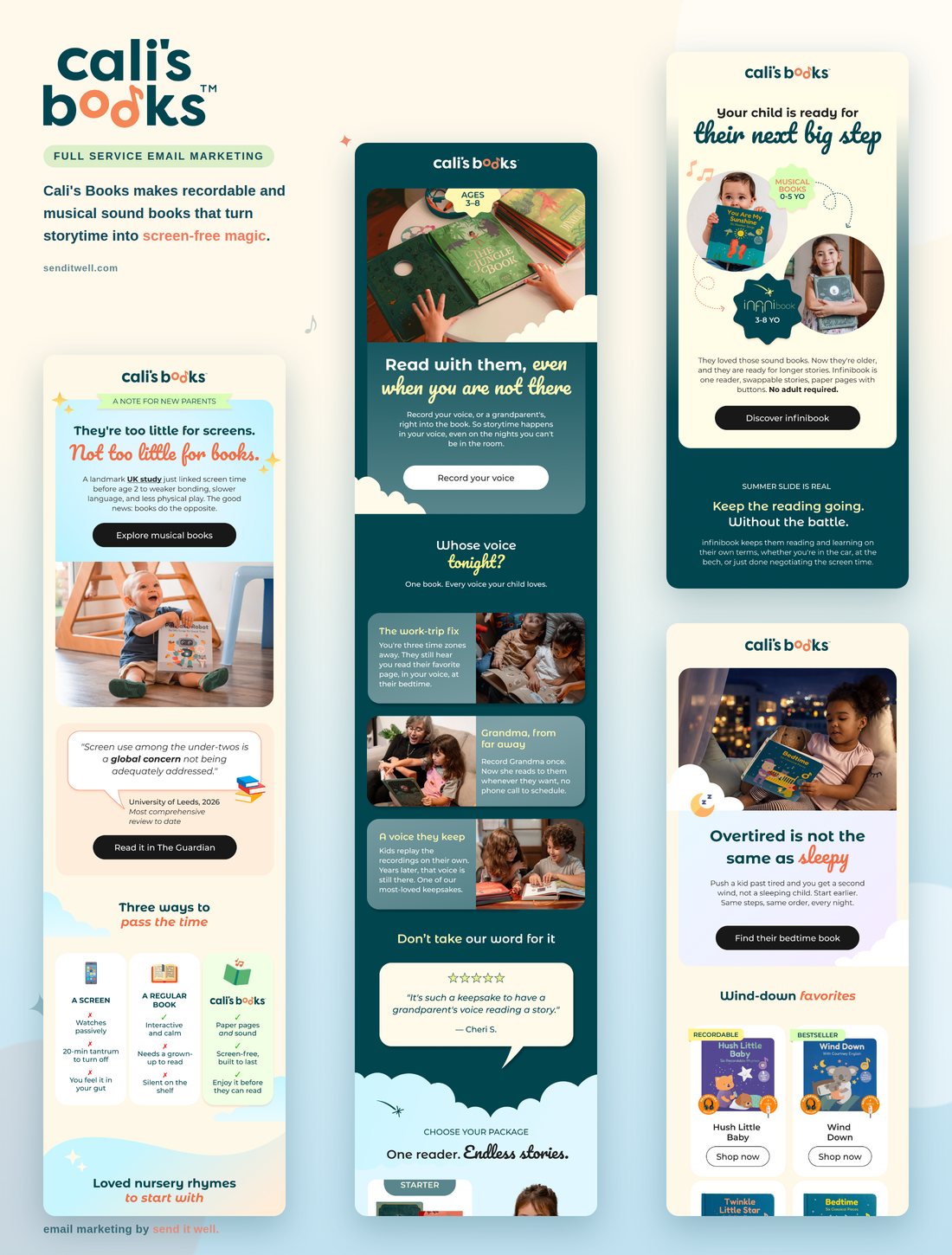 Cali's Books email designs