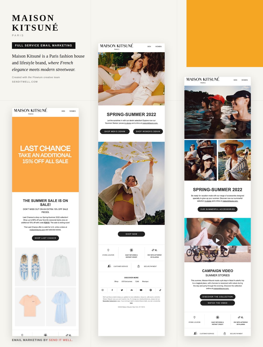Maison Kitsuné email designs
